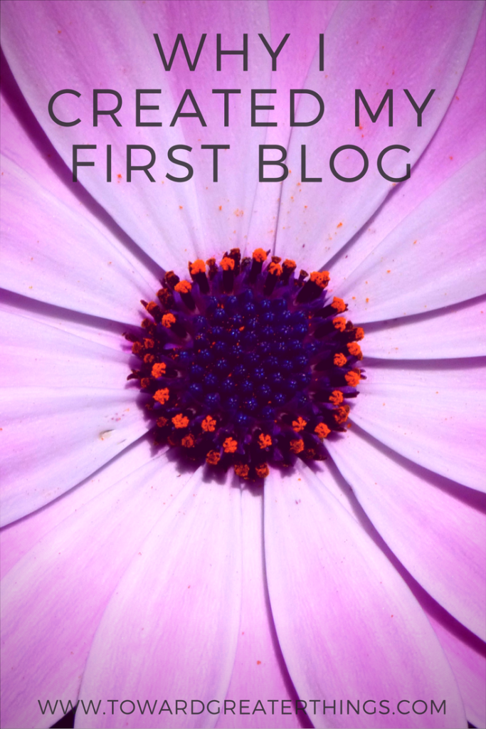 Why I Created My First Blog - Toward Greater Things - Why a very private introvert decided to start a blog after making a major life change. 