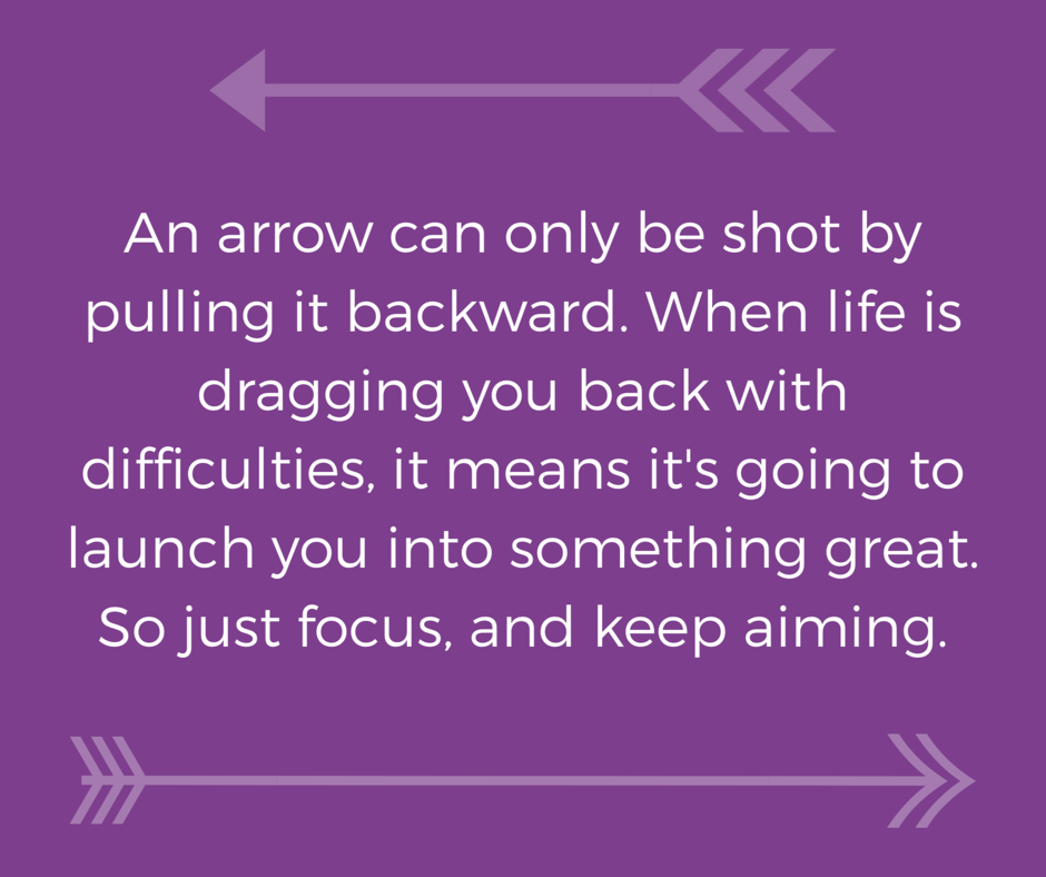 Arrow picture and quote - Toward Greater Things