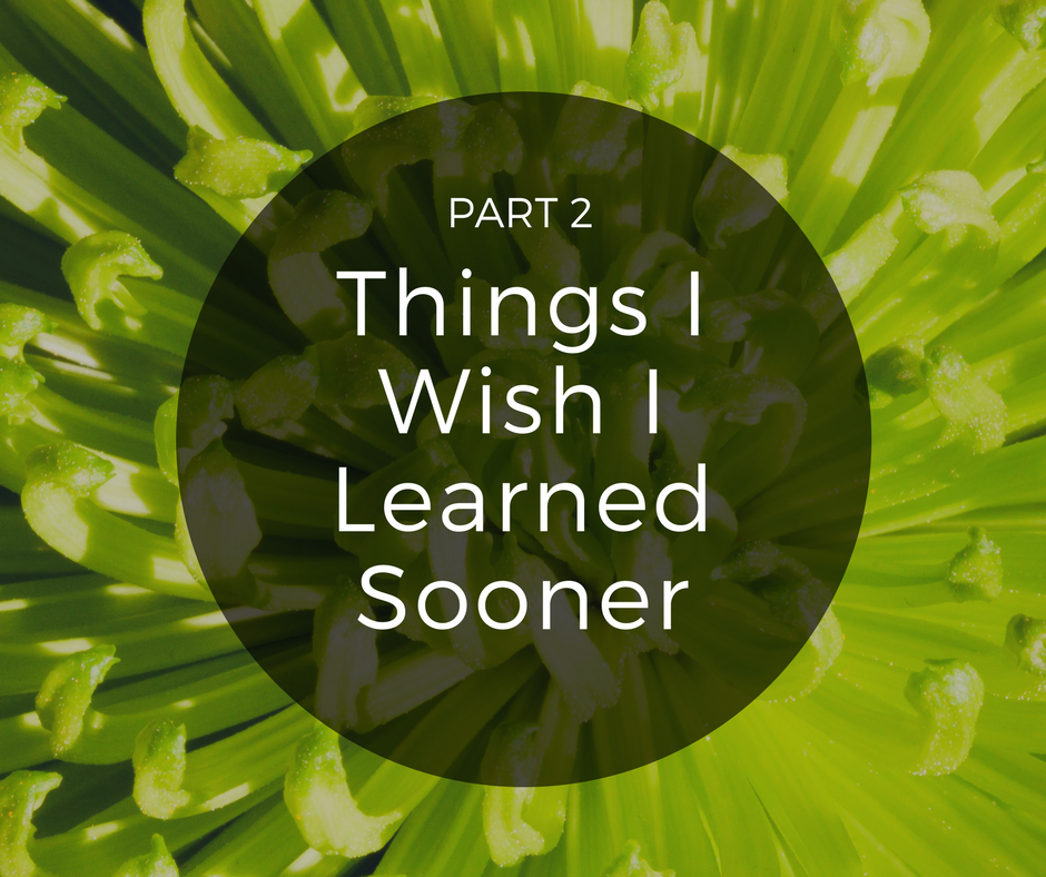 Things I Wish I Learned Sooner Part 2 - Toward Greater Things
