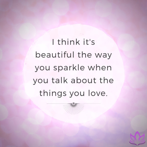 I think it's beautiful the way you sparkle when you talk about the things you love. Window Cling - Toward Greater Things