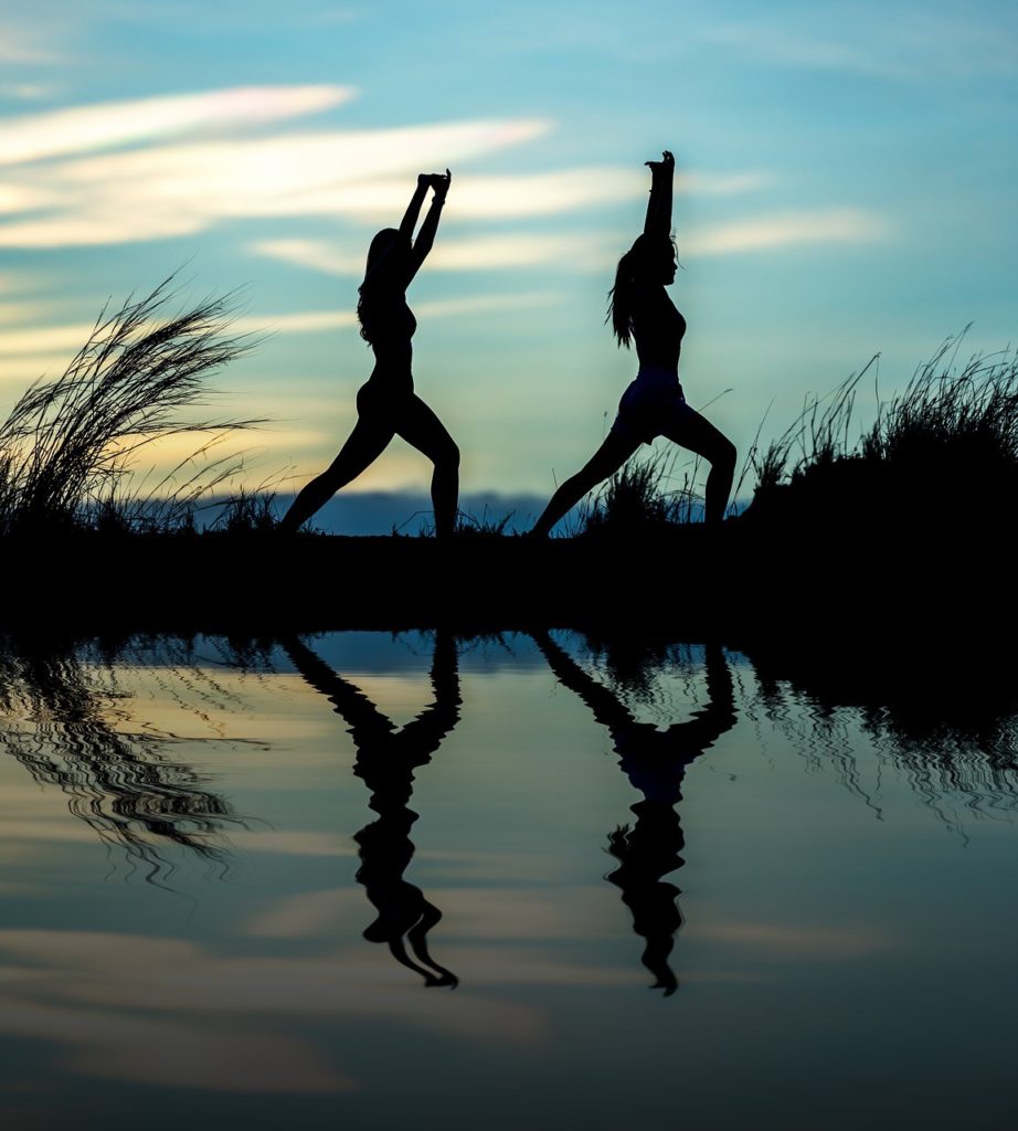 Yoga at Sunset Toward Greater Things